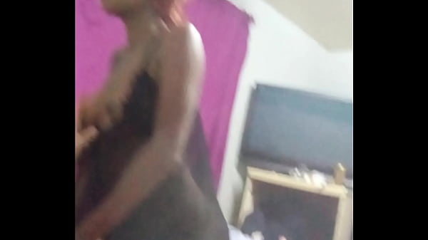 Best black girl in black dress sucks and ride daddy’s cock like a whore