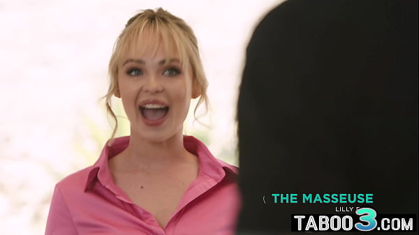 Petite masseuse Lilly Bell offers a free demonstration with happy ending