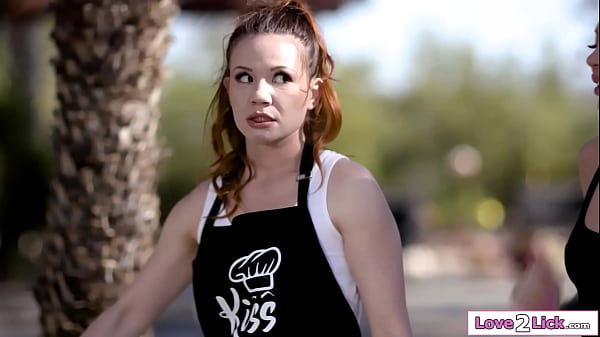 Six lesbian girlfriends skip the bbq and start licking pussy