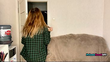 This precocious Russian girl plays with her vibrator in wet pussy and butt plug