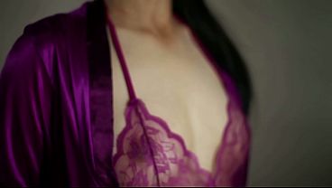 BIG ASS INDIAN GIRL MASTURBATION IN PURPLE SATIN LINGERIE