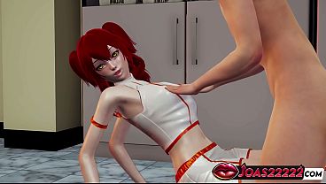 Secret Lab Redhead Assistant Nena Trinity Rule34 Hentai – Enjoy Big Tits with Nipple Stickers Massage, Standing G Spot Stimulation with Moans, and Wet Pussy Licking Close-Up Ending in a Squirt