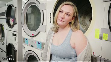 Risky Laundromat Creampie – Clara Dee POV Titjob and Cowgirl